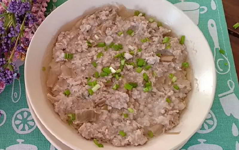 Steam minced pork